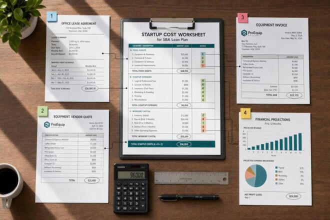 Startup Cost Worksheet for SBA Loan Plan